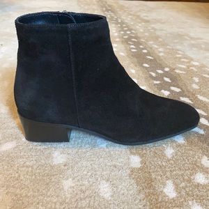 Aquatalia black suede booties.